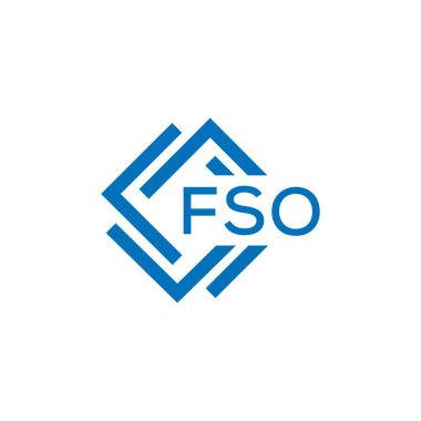 Beyaz arka planda FSO harfi logo tasarımı. FSO yaratıcı daire harfi logosu konsepti. FSO harf tasarımı.