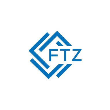 Beyaz arkaplanda FTZ harf logosu tasarımı. FTZ yaratıcı daire harfi logosu konsepti. FTZ harf tasarımı.