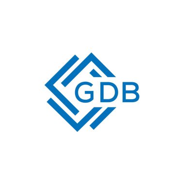 Beyaz arka planda GDB harfi logo tasarımı. GDB yaratıcı daire harfi logosu konsepti. GDB harf tasarımı.