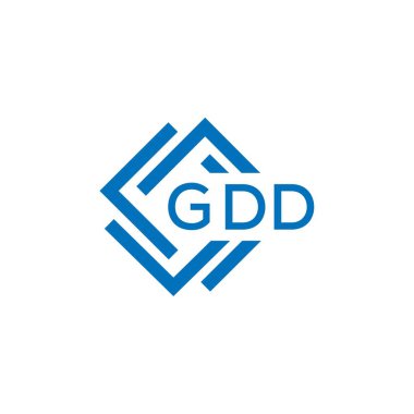 Beyaz arkaplanda GDD harfi logo tasarımı. GDD yaratıcı daire harfi logosu. GDD harf tasarımı.
