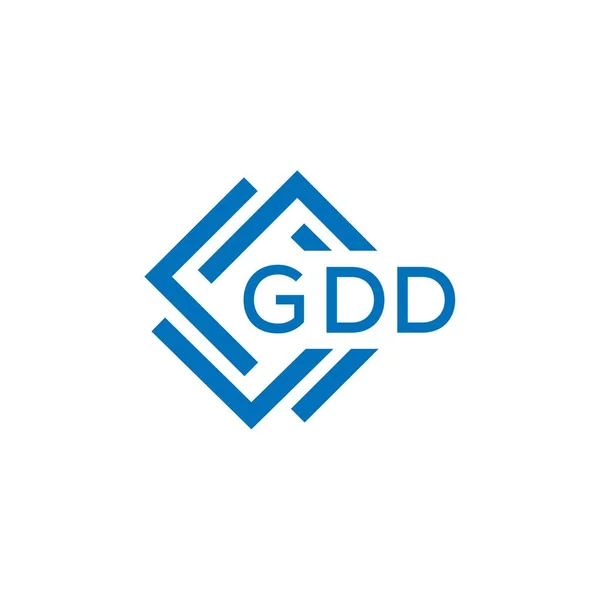 Beyaz arkaplanda GDD harfi logo tasarımı. GDD yaratıcı daire harfi logosu. GDD harf tasarımı.