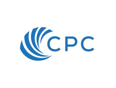 Siyah arkaplanda CPC harf logosu tasarımı. CPC yaratıcı harflerin baş harfleri logo kavramı. CPC harf tasarımı.