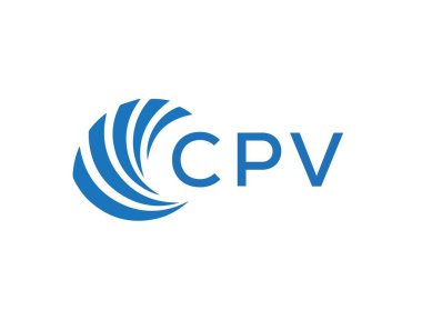 Siyah arkaplanda CPV harf logosu tasarımı. CPV yaratıcı harflerin baş harfleri logo kavramı. CPV harf tasarımı.