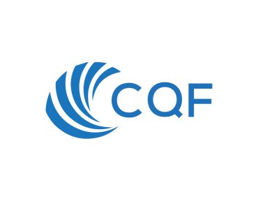 Siyah arkaplan üzerine CQF harf logosu tasarımı. CQF yaratıcı harflerin baş harfleri logo kavramı. CQF harf tasarımı.