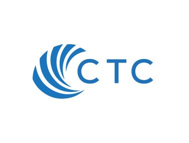 Beyaz arkaplanda CTC harf logosu tasarımı. CTC yaratıcı daire harfi logosu. CTC harf tasarımı.