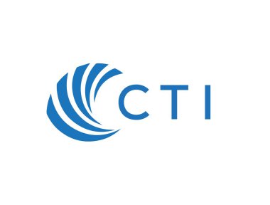 Beyaz arka planda CTI harf logosu tasarımı. CTI yaratıcı daire harfi logosu konsepti. CTI harf tasarımı.