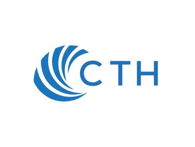 Beyaz arkaplanda CTH harf logosu tasarımı. CTH yaratıcı daire harfi logosu. CTH harf tasarımı.