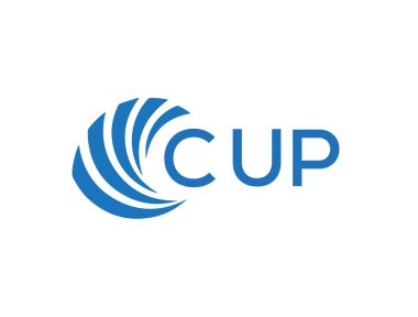 Beyaz arkaplanda CUP harf logosu tasarımı. CUP yaratıcı daire harfi logosu. CUP harf tasarımı.