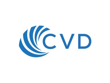 Beyaz arka planda CVD harf logosu tasarımı. CVD yaratıcı daire harfi logosu konsepti. CVD harf tasarımı.