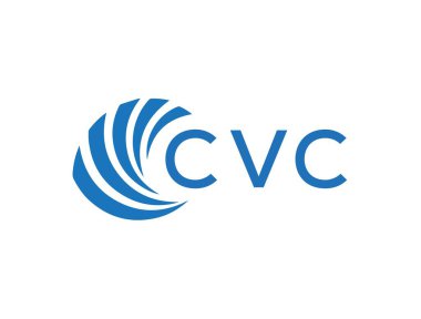 Beyaz arka planda CVC harf logosu tasarımı. CVC yaratıcı daire harfi logosu konsepti. CVC harf tasarımı.