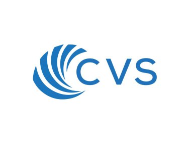Beyaz arka planda CVS harf logosu tasarımı. CVS yaratıcı daire harfi logosu konsepti. CVS harf tasarımı.