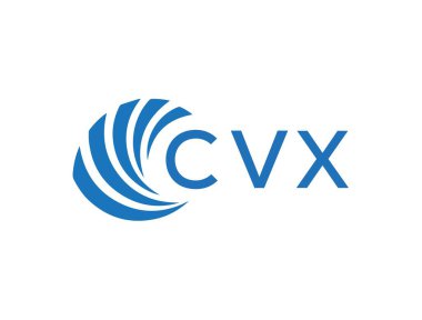 Beyaz arkaplanda CVX harf logosu tasarımı. CVX yaratıcı daire harfi logosu konsepti. CVX harf tasarımı.