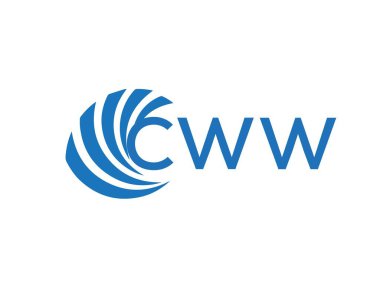 Beyaz arka planda CWW harf logosu tasarımı. CWW yaratıcı daire harfi logosu konsepti. CWW harf tasarımı.