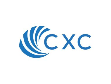 Beyaz arkaplanda CXC harf logosu tasarımı. CXC yaratıcı daire harfi logosu konsepti. CXC harf tasarımı.