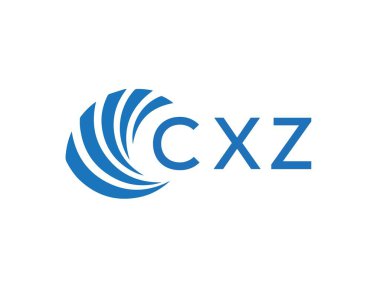 Beyaz arkaplanda CXZ harf logosu tasarımı. CXZ yaratıcı daire harfi logosu konsepti. CXZ harf tasarımı.