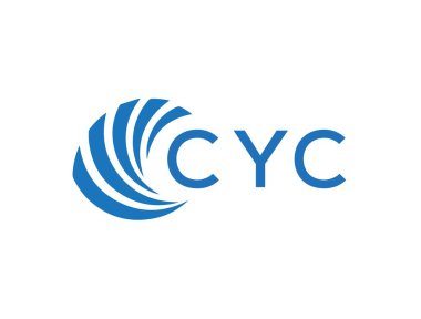 Beyaz arka planda CYC harf logosu tasarımı. CYC yaratıcı daire harfi logosu konsepti. CYC harf tasarımı.