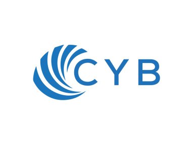 Beyaz arka planda CYB harfi logo tasarımı. CYB yaratıcı daire harfi logosu konsepti. CYB harf tasarımı.