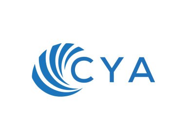 Beyaz arka planda CYA harf logosu tasarımı. CYA yaratıcı daire harf logosu konsepti. CYA harf tasarımı.