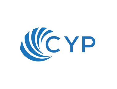 Beyaz arkaplanda CYP harf logosu tasarımı. CYP yaratıcı daire harfi logosu konsepti. CYP harf tasarımı.