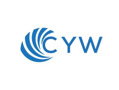 Beyaz arka planda CYW harf logosu tasarımı. CYW yaratıcı daire harfi logosu konsepti. CYW harf tasarımı.