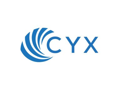 Beyaz arkaplanda CYX harf logosu tasarımı. CYX yaratıcı daire harfi logosu konsepti. CYX harf tasarımı.