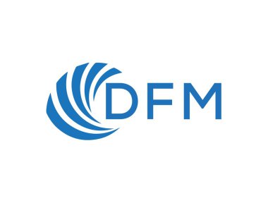 DFM letter logo design on white background. DFM creative circle letter logo concept. DFM letter design.