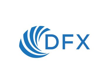 DFX letter logo design on white background. DFX creative circle letter logo concept. DFX letter design.