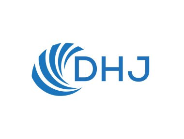 DHJ letter logo design on white background. DHJ creative circle letter logo concept. DHJ letter design.