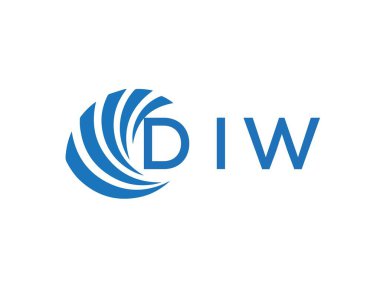 DIW letter logo design on white background. DIW creative circle letter logo concept. DIW letter design.