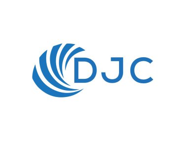 DJC letter logo design on white background. DJC creative circle letter logo concept. DJC letter design.