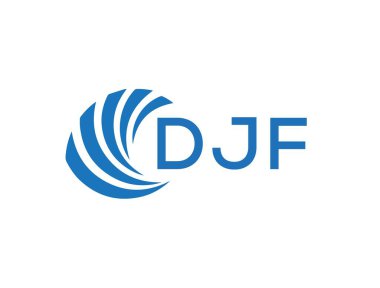 DJF letter logo design on white background. DJF creative circle letter logo concept. DJF letter design.