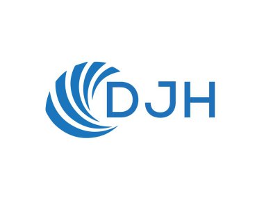 DJH letter logo design on white background. DJH creative circle letter logo concept. DJH letter design.