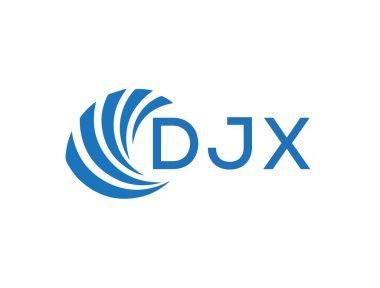 DJX letter logo design on white background. DJX creative circle letter logo concept. DJX letter design.