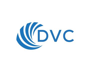 Beyaz arkaplanda DVC harf logosu tasarımı. DVC yaratıcı daire harf logosu konsepti. DVC harf tasarımı.