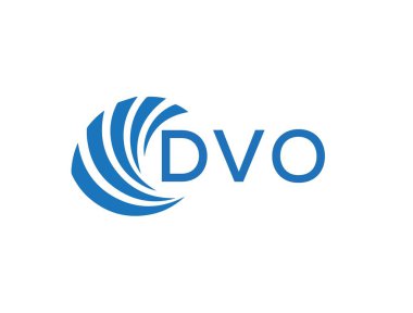 Beyaz arkaplanda DVO harf logosu tasarımı. DVO yaratıcı daire harfi logosu konsepti. DVO harf tasarımı.