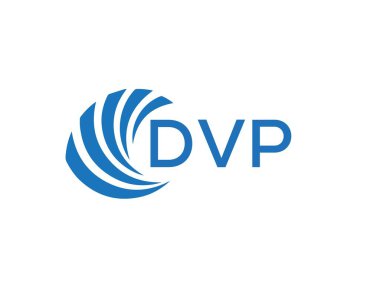 Beyaz arkaplanda DVP harf logosu tasarımı. DVP yaratıcı daire harfi logosu konsepti. DVP harf tasarımı.