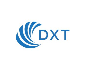 Beyaz arkaplanda DXT harf logosu tasarımı. DXT yaratıcı daire harfi logosu konsepti. DXT harf tasarımı.