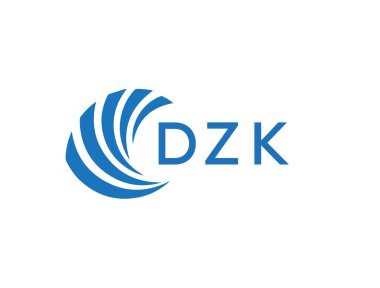 Beyaz arka planda DZK harf logosu tasarımı. DZK yaratıcı daire harfi logosu konsepti. DZK harf tasarımı.
