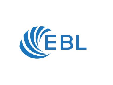 Beyaz arkaplanda EBL harf logosu tasarımı. EBL yaratıcı daire harfi logosu konsepti. EBL harf tasarımı.