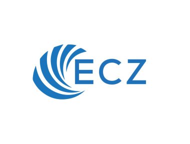 Beyaz arkaplanda ECZ harf logosu tasarımı. ECZ yaratıcı daire harfi logosu konsepti. ECZ harf tasarımı.
