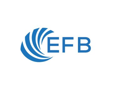 Beyaz arka planda EFB harfi logo tasarımı. EFB yaratıcı daire harfi logosu konsepti. EFB harf tasarımı.
