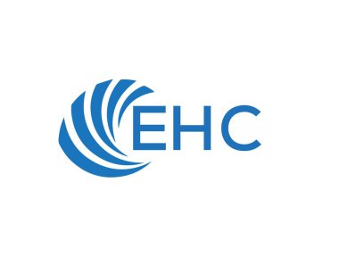 Beyaz arka planda EHC harf logosu tasarımı. EHC yaratıcı daire harfi logosu konsepti. EHC harf tasarımı.