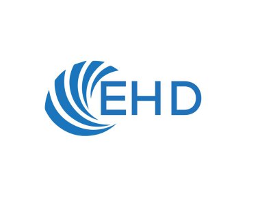 Beyaz arkaplanda EHD harf logosu tasarımı. EHD yaratıcı daire harfi logosu konsepti. EHD harf tasarımı.