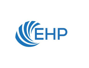 Beyaz arkaplanda EHP harf logosu tasarımı. EHP yaratıcı daire harfi logosu konsepti. EHP harf tasarımı.