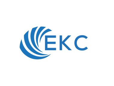 Beyaz arka planda EKC harf logosu tasarımı. EKC yaratıcı daire harfi logosu. EKC harf tasarımı.
