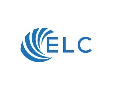Beyaz arka planda ELC harf logosu tasarımı. ELC yaratıcı daire harfi logosu konsepti. ELC harf tasarımı.