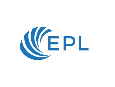 Beyaz arkaplanda EPL harf logosu tasarımı. EPL yaratıcı daire harfi logosu konsepti. EPL harf tasarımı.