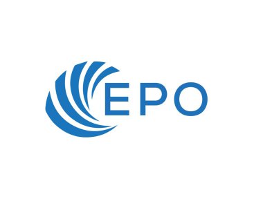 Beyaz arka planda EPO harf logosu tasarımı. EPO yaratıcı daire harfi logosu konsepti. EPO harf tasarımı.