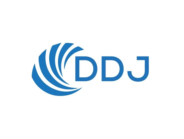 Ddj Letter Logo Design White Background Ddj Creative Circle Letter — 스톡 벡터
