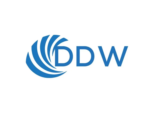 Ddw Letter Logo Design White Background Ddw Creative Circle Letter — 스톡 벡터